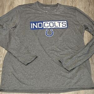 NFL Team Apparel Gray Indianapolis Colts Long Sleeve Tee Size Mens XL. NWOT